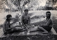Sarawak: three Kalabit women. Photograph.