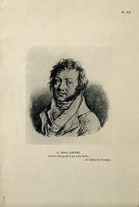 André Marie Ampère. Reproduction of lithograph by J. Boilly.