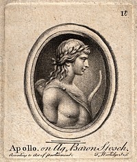 Apollo. Etching by T. Worlidge.