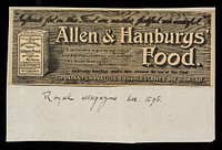 Allen & Hanbury' Food : for infants, invalids, convalescents and the aged.