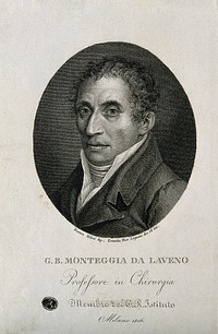 Giovanni Battista Monteggia. Stipple engraving by E. Bisi, 1816, after B. Milesi.