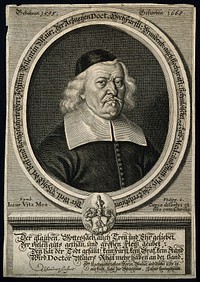 Johann Valentin Maie (Maier). Line engraving by J. Sandrart.