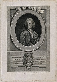 Germain Pichault de Lamartinière. Line engraving by P.A. Le Beau after C.-L. Desrais.