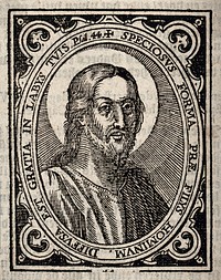 Jesus Christ. Woodcut by C. van Sichem III.