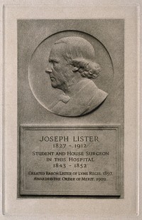 Joseph Lister, 1st Baron Lister. Photogravure.
