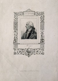 Gaspard Monge, Comte de Peluse. Line engraving by J. M. Fontaine after A. Devéria.