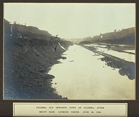 The Culebra Cut after heavy rain: Panama Canal construction work in progress. Photograph, 1910.