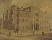 Westminster Hospital, London. Oil painting.