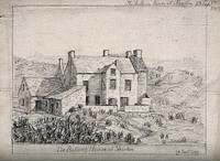 Bathing House, Newton, Yorkshire. Charcoal drawing, 1799.