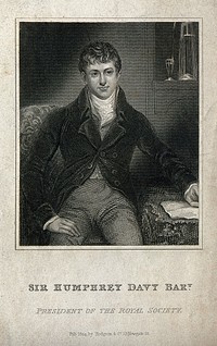 Sir Humphry Davy. Stipple engraving, 1824.