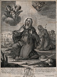 The blessed Micheline of Pesaro. Engraving by G.B. Sintes.