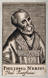 Saint Philip Neri. Engraving.