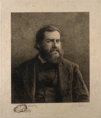 Joseph Leidy. Etching by L.E. Faber.