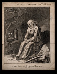 John Bigg, an eccentric hermit. Line engraving by Wilkes.