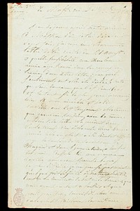 Letter from Baron Dominique Jean Larrey to his wife
