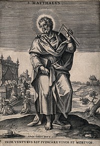 Saint Matthew. Engraving by A. Collaert.
