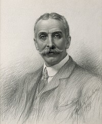 Edward Law. Pencil drawing by H. M. Raeburn, 1909.