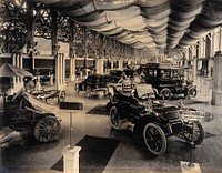 The 1904 World's Fair, St. Louis, Missouri: an automobile exhibit displaying Packard motorcars. Photograph, 1904.