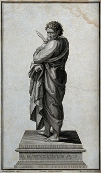 Saint Bartholomew. Line engraving by S. Bianchi after G. Petrini after Raphael.