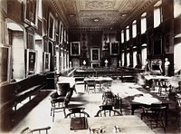 St Bartholomew's Hospital, London: interior of the Great Hall. Photograph, c. 1908.
