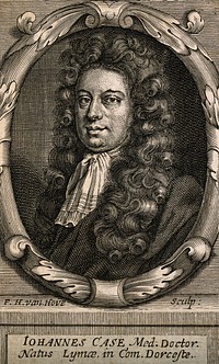 John Case. Line engraving by F. H. van Hove, 1698.