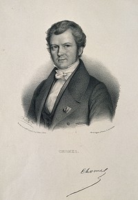 Auguste-François Chomel. Lithograph by Z. Belliard.