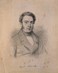 Angelo Sismondi. Pencil drawing by C. E. Liverati, 1841.