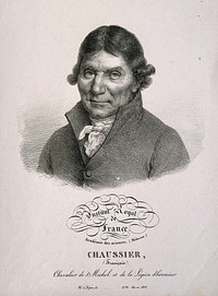 François Chaussier. Lithograph by J. Boilly.
