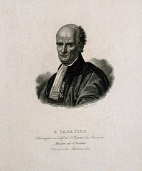 Raphaël Bienvenu Sabatier. Line engraving by F.J. Dequevauviller.