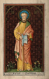 Saint Matthias. Colour lithograph, 1886.