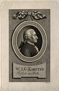 Wenzeslaus Johann Gustav Karsten. Stipple engraving by S. Halle.