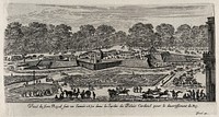 The Fort Royal in the gardens of the Palais Cardinal. Etching by I. Silvestre.