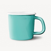 Enamel mug mockup psd