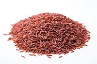 Red rice food white background ingredient.