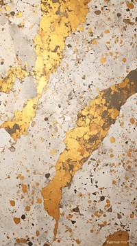 Gold terrazzo pattern with some paint on it abstract texture rough.