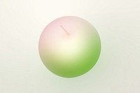 Abstract gradient illustration green apple sphere pink lighting.