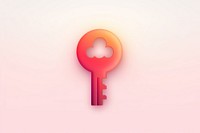 Abstract gradient illustration key icon pink red protection.