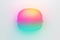 Abstract gradient illustration hamburger sphere pink outdoors.