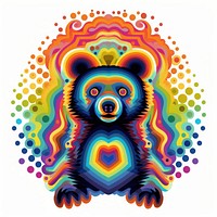 Teddy bear art abstract graphics.