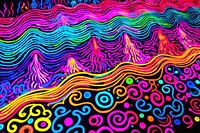 Colorful line doodle seamless pattern purple backgrounds light.