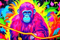 Ape ape wildlife painting.