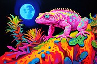 Lizard lizard painting reptile.
