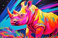 Rhino animal mammal purple.