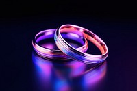 Love wedding rings neon jewelry celebration accessories.