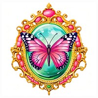 Butterfly printable sticker pattern jewelry accessories.