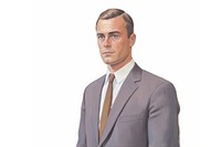 Businessman portrait adult white background.