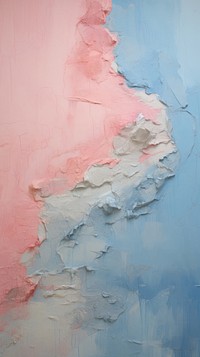 Pink and blue painting plaster rough.