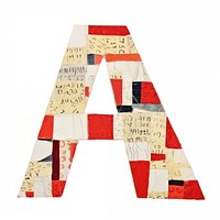 Alphabet A paper carft collage text backgrounds pattern.