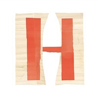 Alphabet H paper craft collage text letter white background.