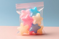 Star candy in plastic bag confectionery christmas letterbox.